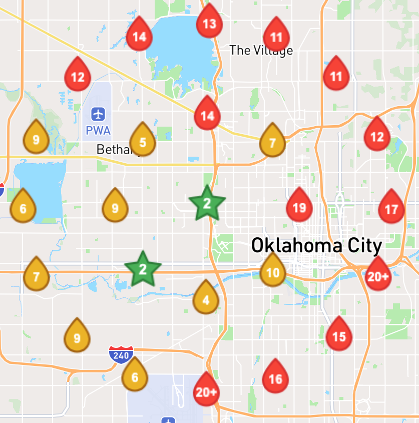 Local SEO Before - Google Maps rankings before optimization